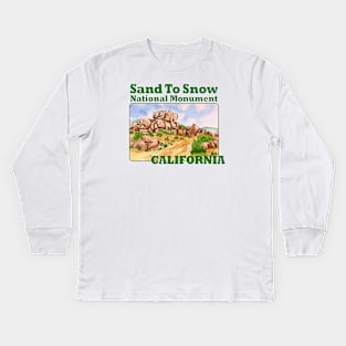 Sand To Snow National Monument, California Kids Long Sleeve T-Shirt